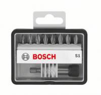 Skrūvgriežu galu kompl. Bosch 8+1-częściowy zestaw końcówek wkręcających Robust Line S Extra Hart, 25 mm, ISO 1173 C6.3, z szybkowymiennym uchwytem uniwersalnym, PHILLIPS
