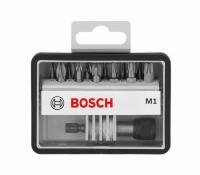 Skrūvgriežu galu kompl. Bosch 12+1-częściowy zestaw końcówek wkręcających Robust Line M Extra Hart, 25 mm, ISO 1173 C6.3, z szybkowymiennym uchwytem uniwersalnym (PH PZ)