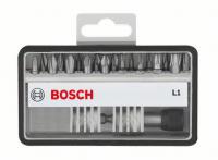 Skrūvgriežu galu kompl. Bosch 18+1-częściowy zestaw końcówek wkręcających Robust Line L Extra Hart, 25 mm, ISO 1173 C6.3, z szybkowymiennym uchwytem uniwersalnym (PH PZ T)