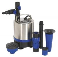 Tehnisko šķidrumu sūkņi/pumpji Iegremdējamais ūdens pumpis, razība 1750 l/min., mainami iesūkšanas uzgaļi, 230 V