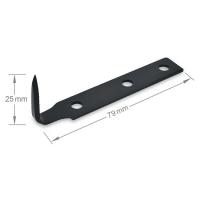 Scraper blades and knives Knife blade, type: hook-like, profile: " L " type, intended use / for tools: for drawn knife, quantity per set: 1pcs, intended use / for work: for glass cutting