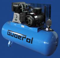 Abvirzienu darbības (virzuļu) kompresori Kompresors virzuļa tips GUDEPOL sērija Blue, 5,5 kW 400V 10 bar, efektivitāte: 830l/min., tvertnes tilpums: 270L, virzuļu skaits: 2gab.