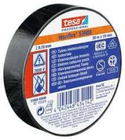 Līmlentas TESA Professional 53988 Soft PVC izolācijas lenta, krāsa: melna; platums 19 mm, garums: 20 m