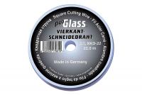 Glass cutting (glazing) wire Drāts stiklu izgriešanai, forma: kvadrātveida, diametrs: 0,7 mm, materiāls: tērauda, krāsa: Sudrabs, garums: 22 m, daudzums komplektā: 1 gab.