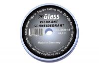 Glass cutting (glazing) wire Drāts stiklu izgriešanai, forma: kvadrātveida, diametrs: 0,7 mm, materiāls: tērauda, krāsa: Sudrabs, garums: 44 m, daudzums komplektā: 1 gab.