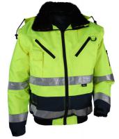 Citas jakas Jaka, īss, izmērs: XL, materiāls: poliestera šķiedra, krāsa: dzeltena/tumši zila