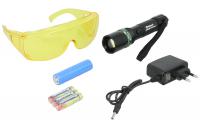 A/C sistēmu noplūdes pārbaudes ierīces un instrumenti Mastercool UV 50W lampa ar ZOOM funkciju, lādētāju un brillēm