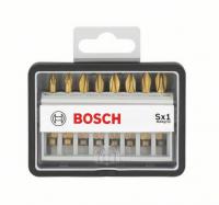 Skrūvgriežu galu kompl. Bosch 8-częściowy zestaw końcówek wkręcających Robust Line Sx Max Grip. Końcówki wkręcające, dł. 49 mm, ISO 1173 E6.3, bez uchw. uniwersalnego (TORX)