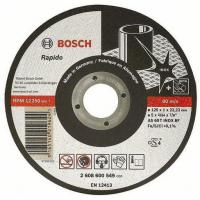 Griezējdiski BOSCH EXPERT FOR INOX - RAPIDO griešanas disks AS 60 T INOX BF, 125 x 1 x 22.23 mm, taisns, iepakojumā 25 gab.