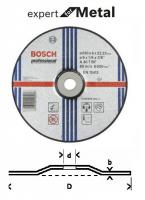Slīpēšanas diski Slīpēšanas disks BOSCH EXPERT FOR METAL A 30 T BF 125/6x22.23 mm, tēraudam. IEPAKOJUMĀ 10 gab.