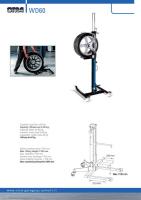 Lielgabarīta riepu pacēlāji WD60 ratiņi riepu pārvadāšanai un pacelšanai (Werther: WD60), celtspēja līdz 60 kg