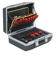 Instrumentu kaste ar aprīkojumu Instrumentu kaste ar aprīkojumu, instrumentu skaits: 132 gab., pelēka