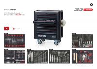 Mobilie instrumentu rati ar aprīkojumu Tool trolley/box with equipment, number of tools 363 pcs, number of equipped drawers 6, insert tray type: foam (SFS), series NEXT/S9, colour graphite (number of all drawers: 8)