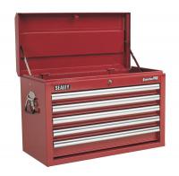 Instrumentu kaste bez aprīkojuma Instrumentu kaste, atvilktņu skaits: 5, krāsa: sarkana x platums660mm x dziļums315mm x augstums425mm
