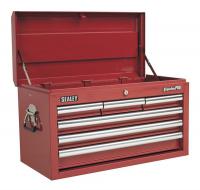 Instrumentu kaste bez aprīkojuma Instrumentu kaste, atvilktņu skaits: 6, krāsa: sarkana x platums660mm x dziļums315mm x augstums375mm