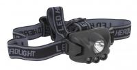 Galvas lukturi SEALEY Latarka 3LED + Spuldze Luxeon 1Wz elastyczną opaską na głowę.