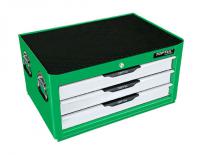 Instrumentu kaste bez aprīkojuma Papildu instrumentu kaste PRO-LINE, metāls, atvilktņu skaits: 3, krāsa: zaļa x platums687mm x dziļums459mm x augstums360mm