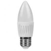 LED E27 spuldzes LED BULB SMD - candle C37, voltage 175/250V, thread/shaft type: E27, light beam: 600 lm, color temperature: 3000K, distribution angle: 180°, power: 7W