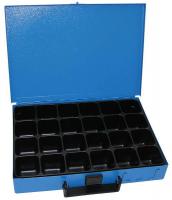 Rezerves daļas plauktiem un skapjiem Walizko-szuflada 24 komorowa, metalowa, niebieska