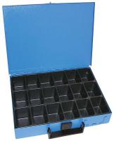 Rezerves daļas plauktiem un skapjiem Walizko-szuflada 18 komorowa, metalowa, niebieska