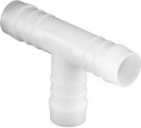 Šļūtenes savienotājs viena veida  Typ TS Ø 4  mm savienojums caurulītēm (trejgabals), plastmasas. (10 gab. iepakojumā)