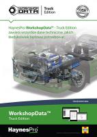 Servisu iekārtu programmnodrošinājums HaynesPro WorkshopData™ - TRUCK Edition Ultimate tehniskās datubāzes abonements 1 gadam smagajām automašīnām un piekabēm, 4 darba stacijām. 