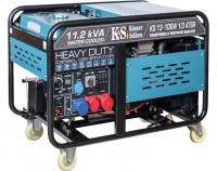 Strāvas ģenerators ar dīzeļdzinēju Strāvas ģenerators HEAVY DUTY ar AVR trīsfāzu 400V / 230V / 50H, maksimālā jauda 13,75kW, nominālā jauda 13,1 kW, elektriskā iedarbināšana