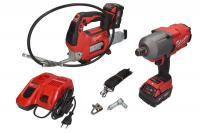 Elektroinstrumentu komplekts Power tools kit 2 pcs (SET:6 pcs), battery-powered: Air impact wrench; Lubricator/greaser, battery included:, charger included:, number of batteries: 2 pcs