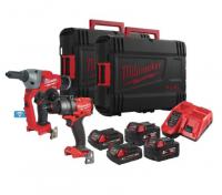 Elektroinstrumentu komplekts Power tools kit 2 pcs (SET:9 pcs), battery-powered: Drill-screwdriver, battery included:, charger included:, number of batteries: 4 pcs